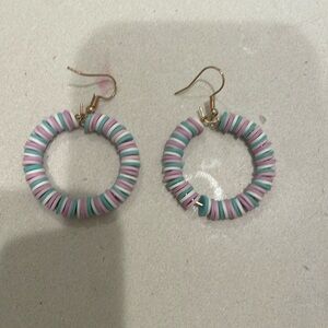 Handmade clay bead earrings
